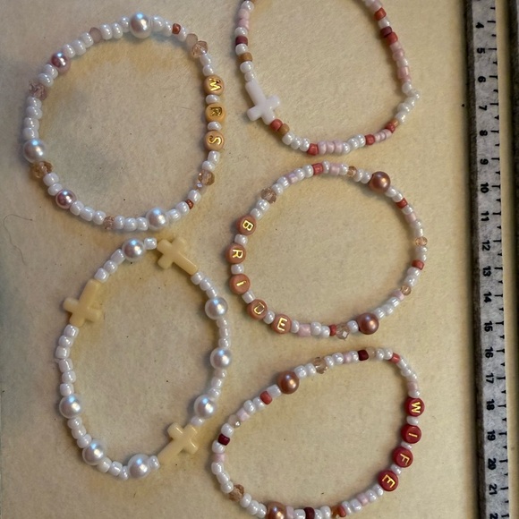 Bride Themed Beaded Bracelet Set - Picture 4 of 5